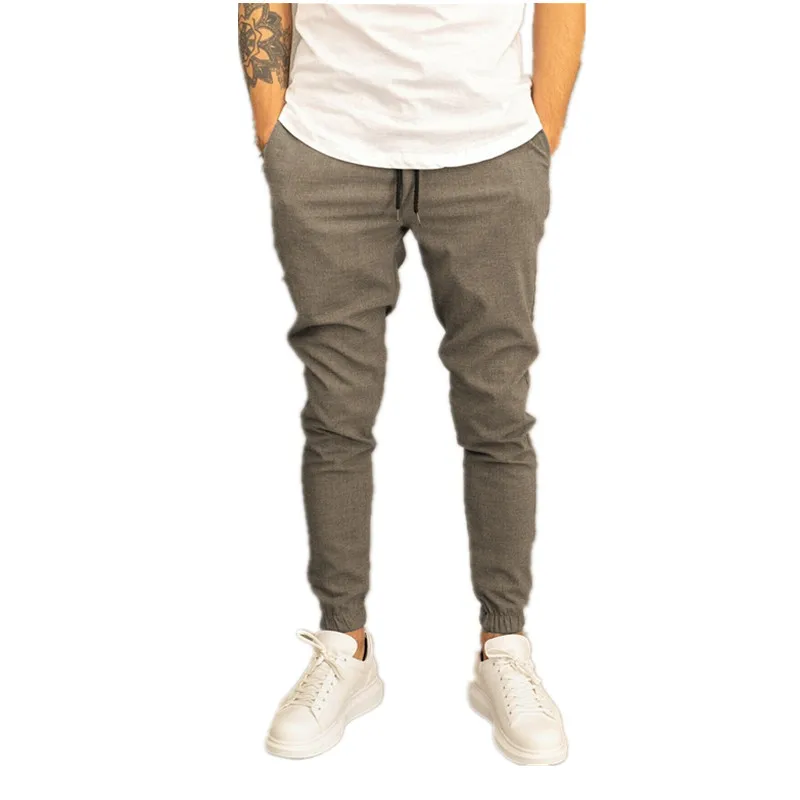 

Men's Trousers Spring Summer New Thin Khaki Solid Color Fashion Pocket Applique Full Length Casual Work Pants Pantalon