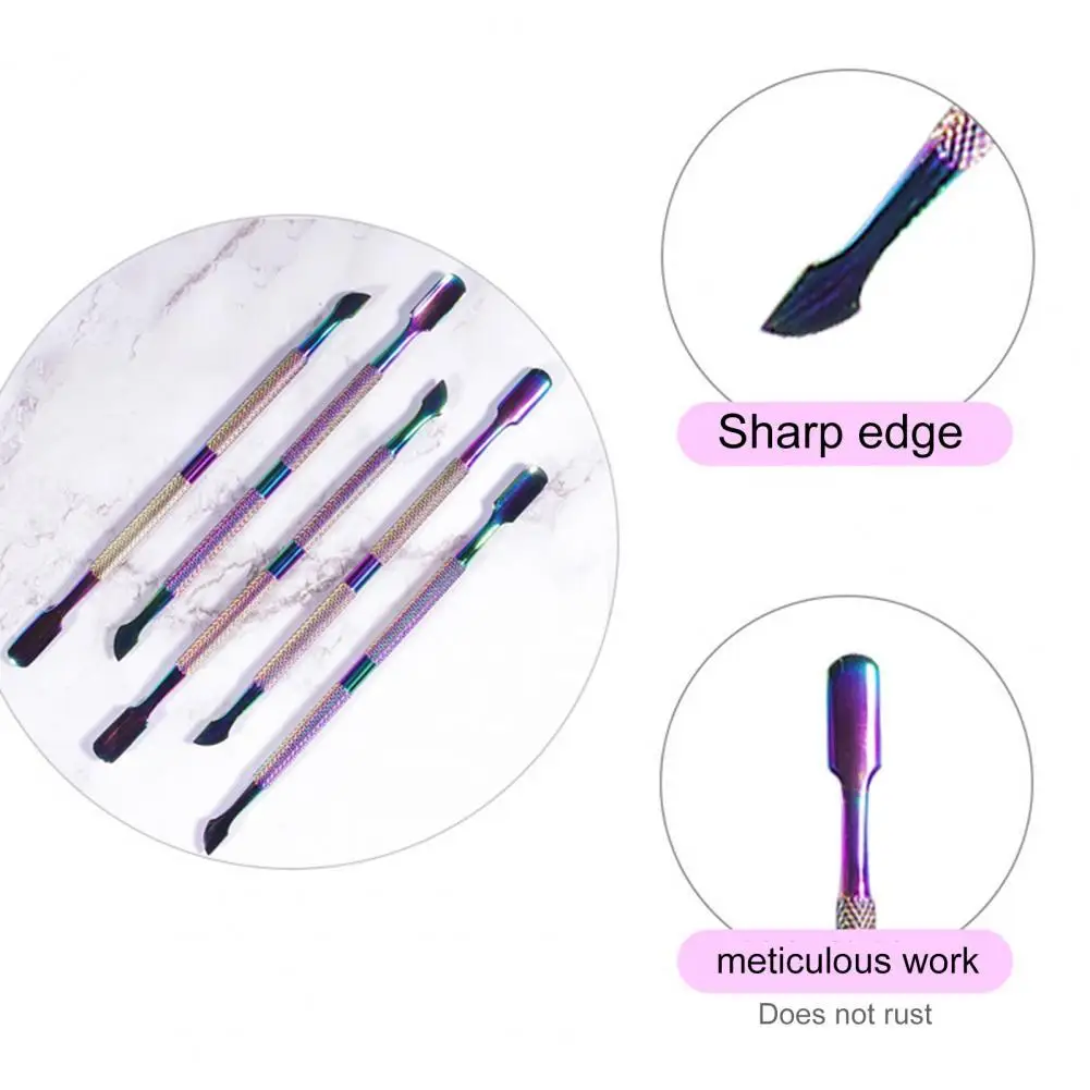 

Cuticle Remover Double Side High Quality Dead Skin Removing Rust-Proof Colored Dead Skin Pusher