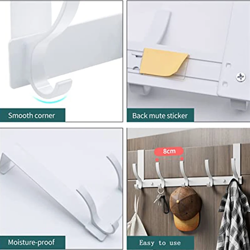 Алюминиевый крючок в ряд за дверью свободная Пробивка вешалка для хранения