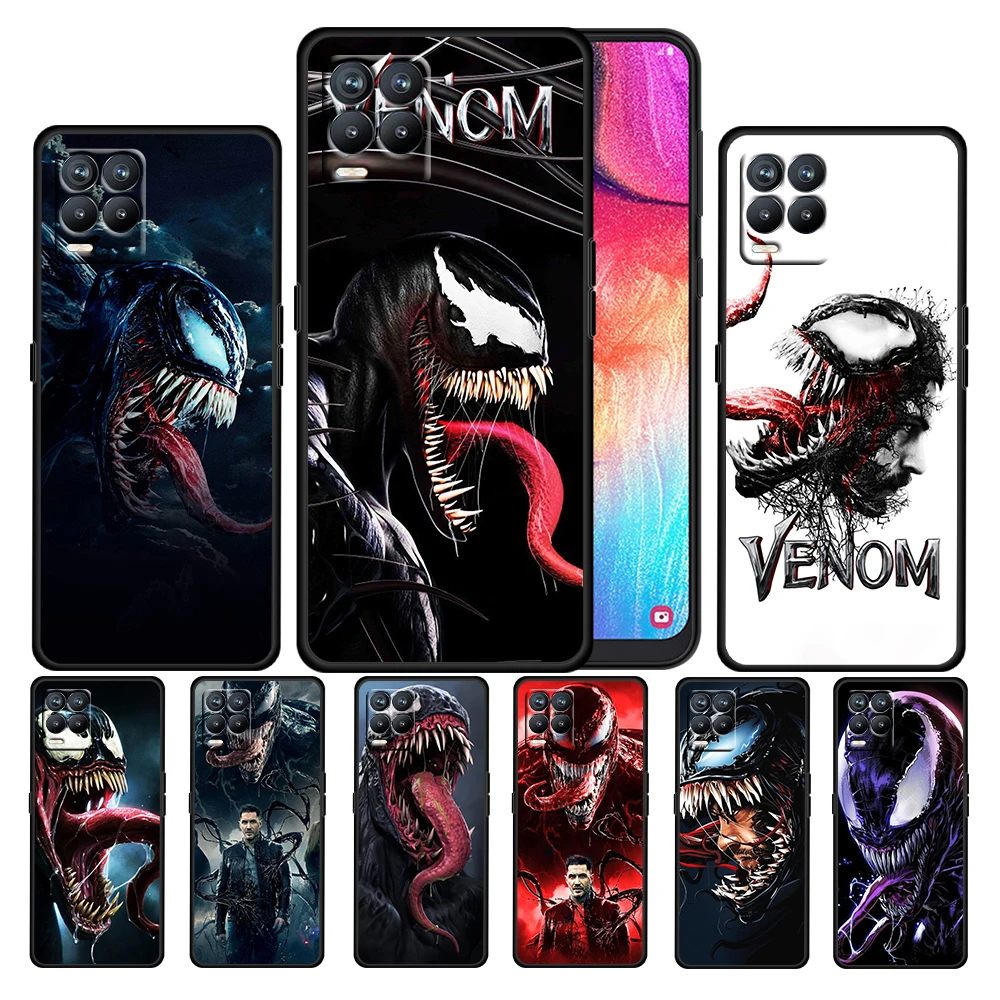 

Venom Marvel Hero For OPPO GT Master Find X5 X3 Realme 9 8 6 C3 C21Y Pro Lite A53S A5 A9 2020 Black Phone Case Cover Coque Capa