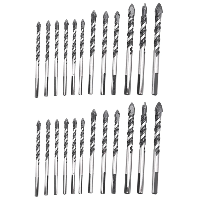 

24Pcs Multi Purpose Carbide Tip Drill Bit Set Special Pear Head Drill Bits