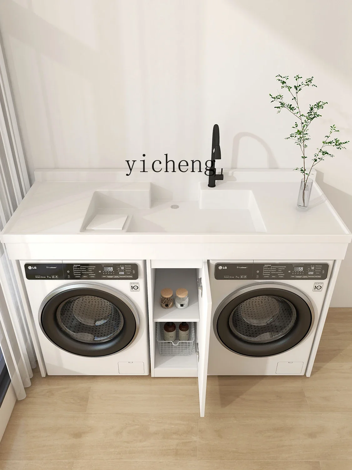 XL шкаф для стиральной машины двойная машина сотовая алюминиевая Балконная ванна