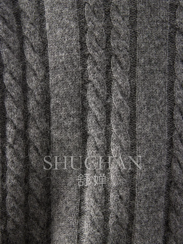 Тихий роскошный высококачественный шерстяной вязаный кардиган в стиле ретро