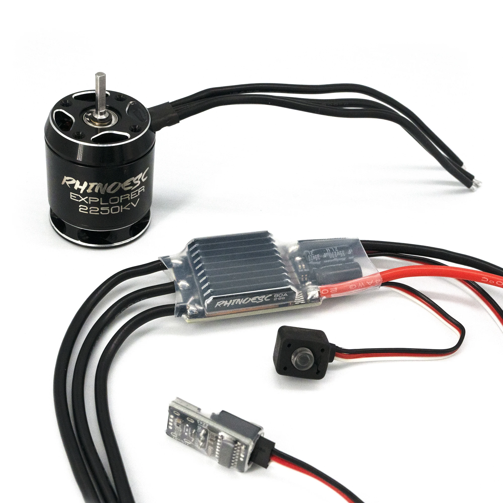 

RhinoESC 540 RC AM32 гусеничная система электропитания ESC бесщеточный двигатель Combo 80A для RC 1/8 1/10 гусеничный автомобиль Axial SCX10 Traxxas