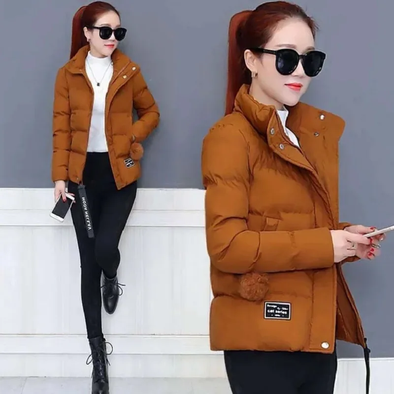 2022 Winter New Padded Coat Women Korean Loose Fashion Casual Down Cotton Jacket Female Short Large Size Thick Warm Parkas