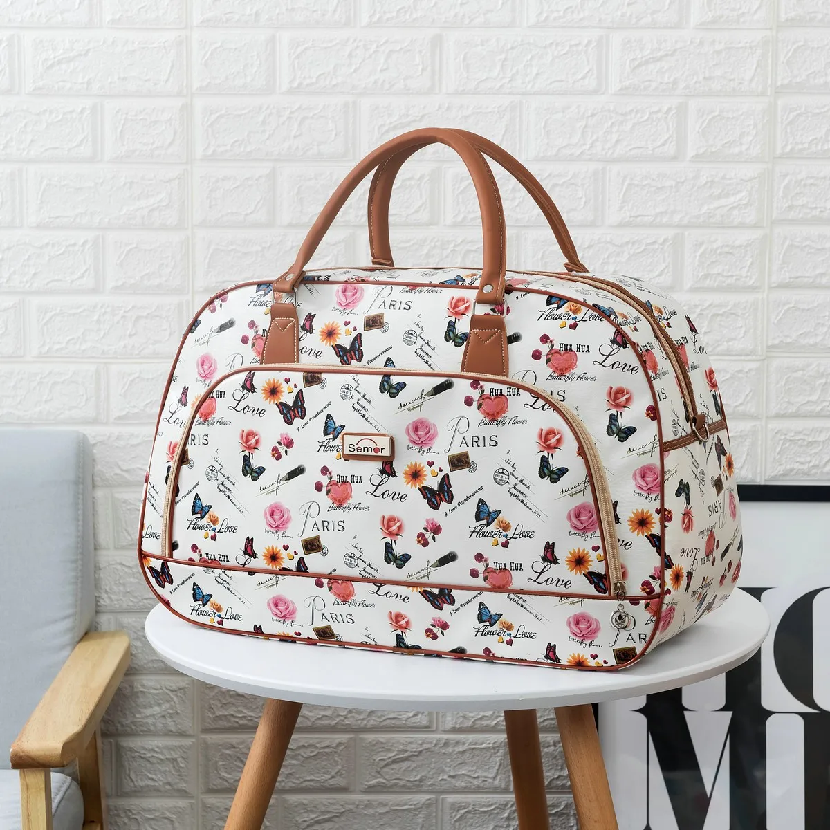 Large Capacity Trave Luggage Bag Women Weekend Trip Water Proof Clothing Cosmetic Toiletries Organize Shoulder Handbag Accessory