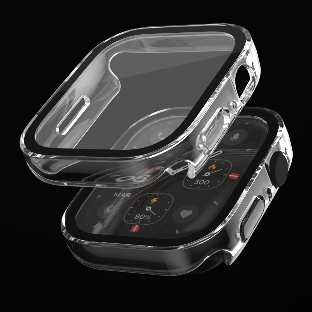Фото Защитное стекло с прямыми краями для Apple Watch, стекло для моделей 7, 6, 5, 4, SE, 3, 2, 1, 44 мм, 40 мм, 41 мм, 45 мм, аксессуары для iWatch 8 №1