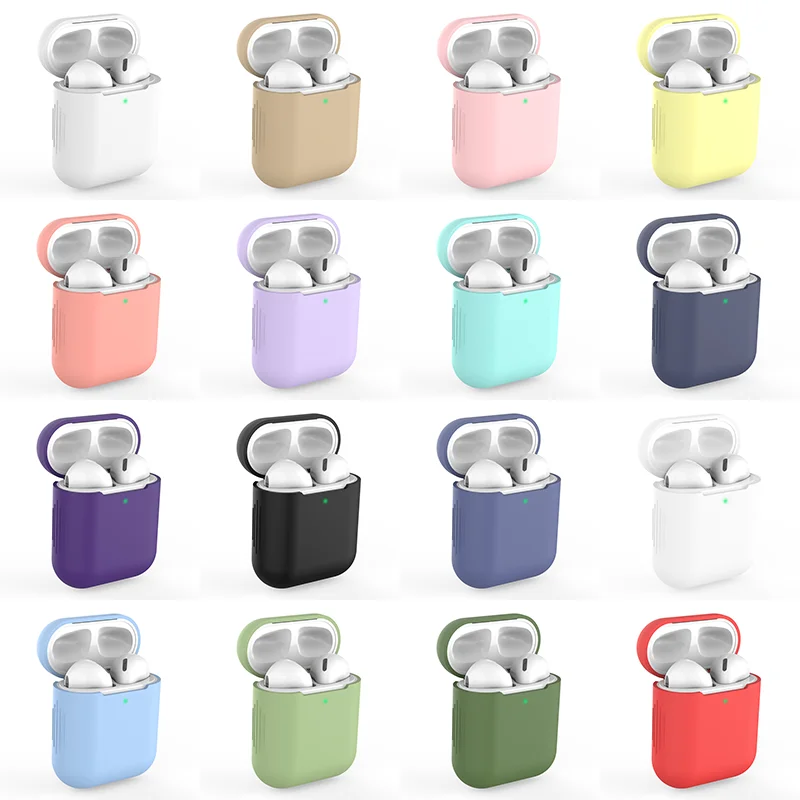 

Soft Silicone Cases For Apple Airpods 1/2 Case Bluetooth Headphones Protective Cover For Apple Airpods 1 2 Charging Box Shell