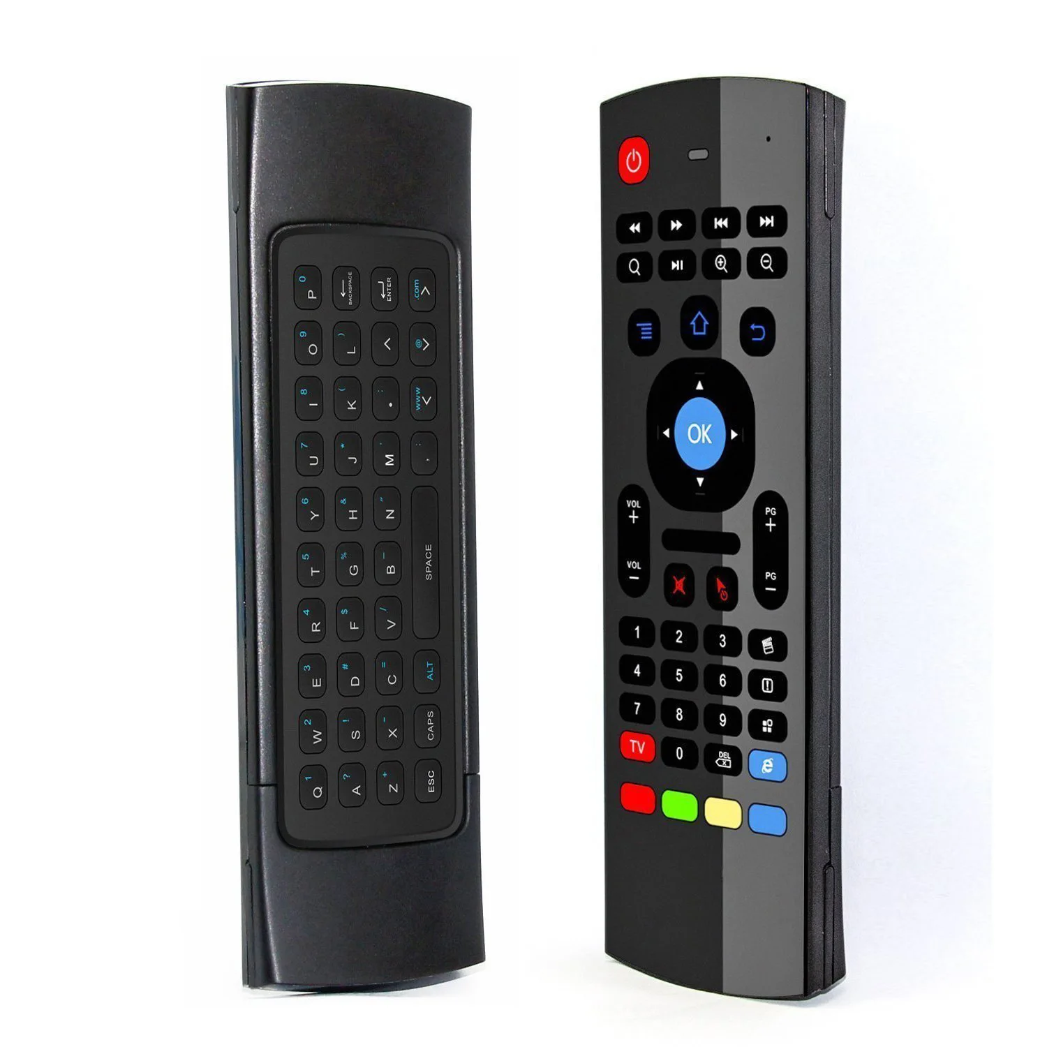 

Free Shipping 5pcs/Lot 2.4G Wireless Air Mouse MX3 , Backlight Voice ,One Side Button One side Keyboard Remote for TV BOX