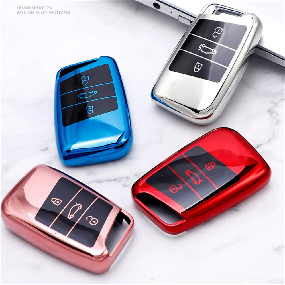 

Soft TPU Car Remote Key Case Cover Holder Shell Fob for Volkswagen VW Magotan Passat B8 Golf for Skoda Superb A7 Accessories