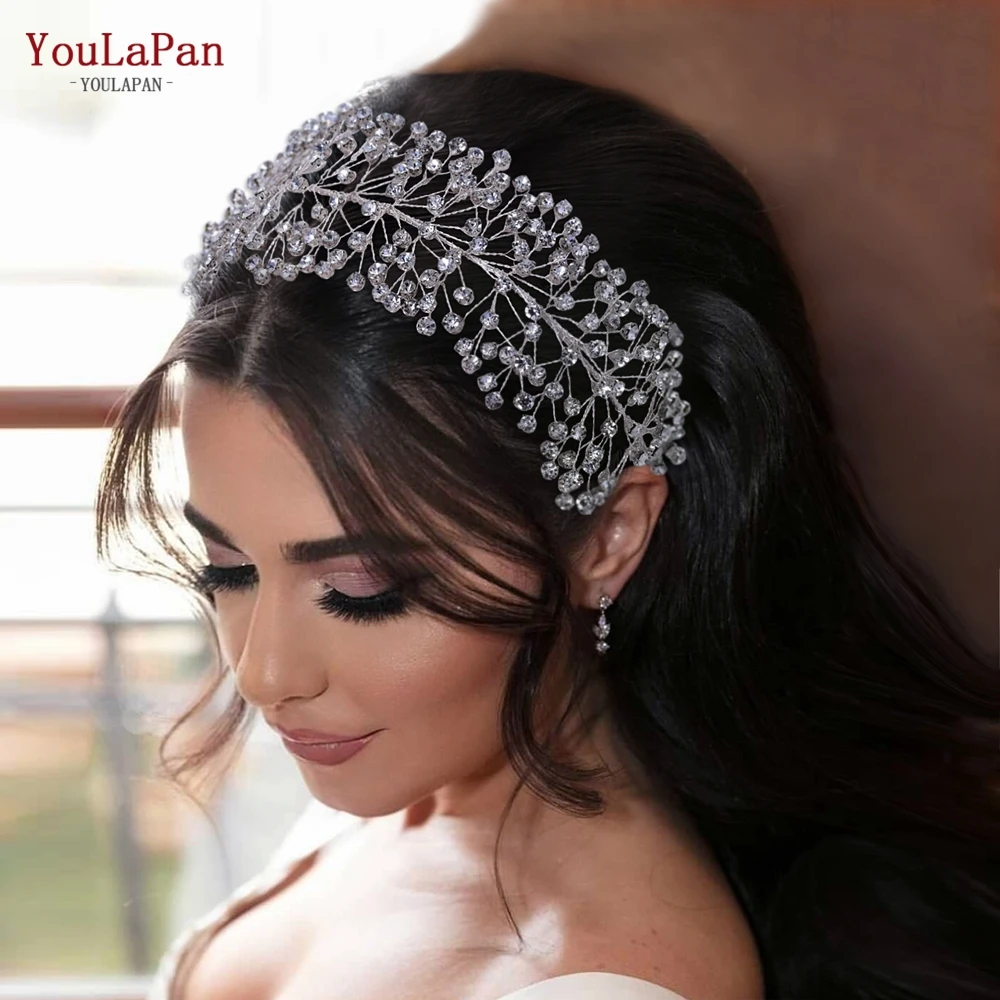 

TOPQUEEN HP412 Роскошная повязка на голову для невесты аксессуары для волос женские элегантные обручи для волос головная повязка для невесты