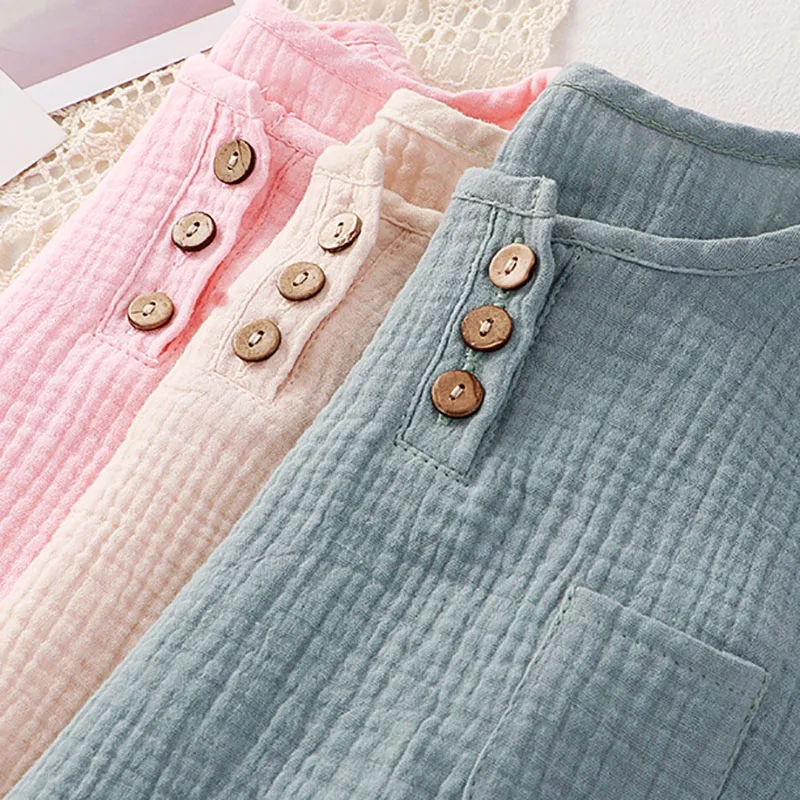 Летние Комбинезоны для маленьких мальчиков и девочек детский однотонный