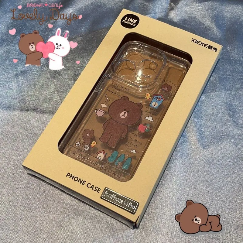 

Чехол защитный для Iphone 14 13 12 Pro Max с изображением персонажа мультфильма «бурый медведь»