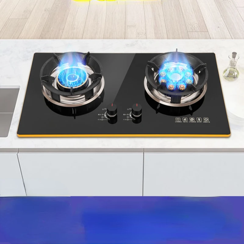 

Desktop Gas Stove Double Burner Household Fierce Fire Stove Natural Gas Stove Liquefied Petroleum Gas Stove Embedded Gas Stove