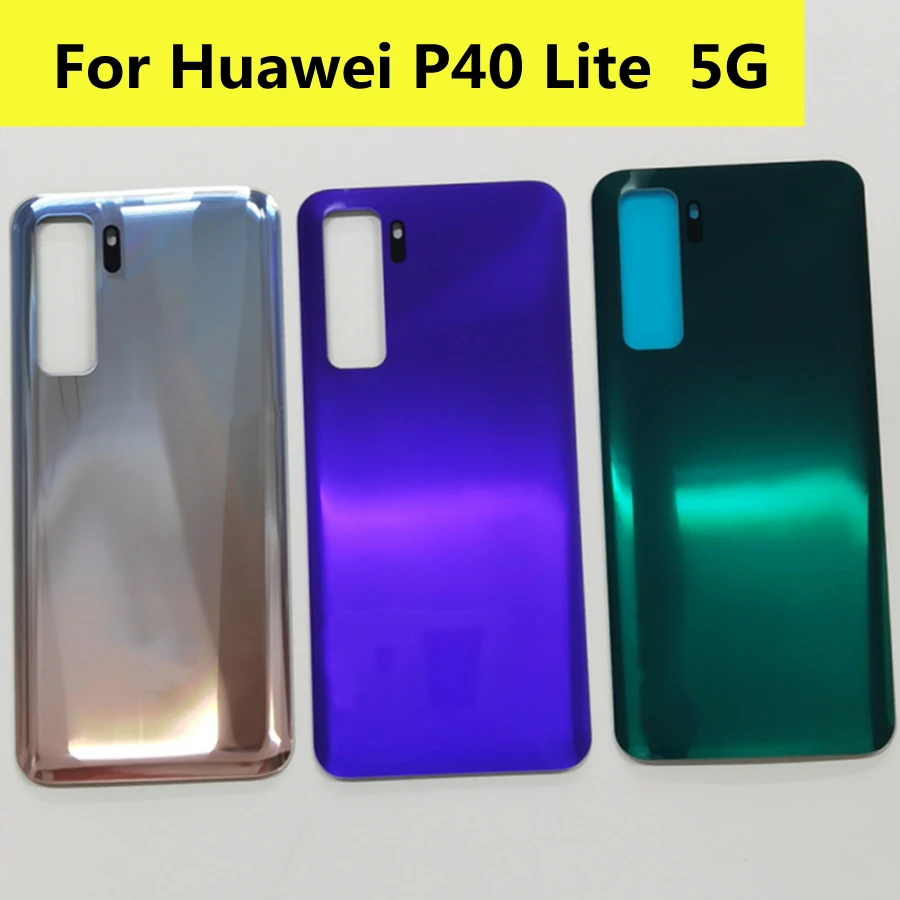 

6.5" For Huawei P40 Lite 5G Back Battery Cover Rear Door Case For Huawei P40 lite 5G CDY-NX9A Battery Cover Housing +Adhesive