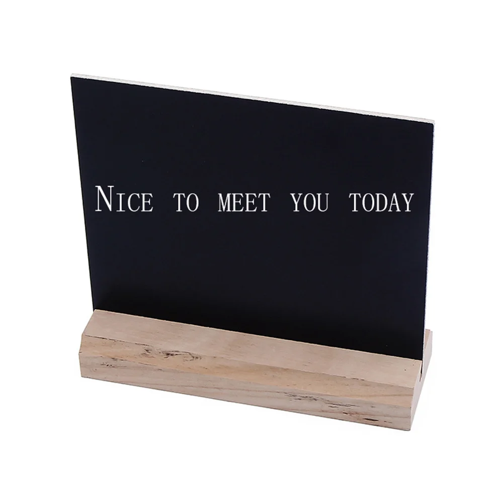 

Mini Chalkboard Sign Message Rustic Desktop Small Bamboo Blackboard Stand Event