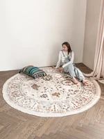 Turkey Imported Round Persian Carpet Bedroom Girls Retro Bedside Table Rug Thick American Carpets Living Room Vintage Chair Mat