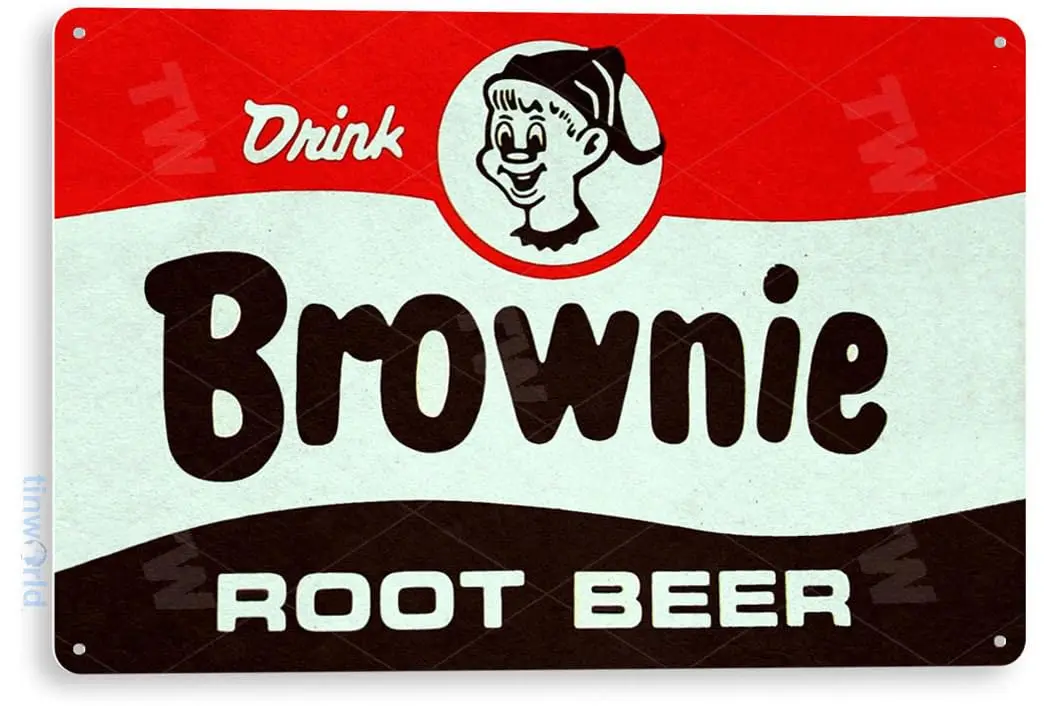 Tinworld жестяной знак коричневый корень пива ретро деревенский магазин колы