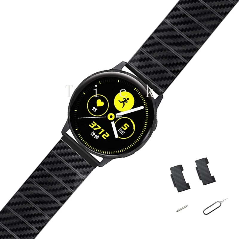 20mm 22mm strap for Amazfit Gtr 2 Gts 2 Bip Lite Huawei GT2 GT 2E Galaxy Watch 3 46 45 41mm carbon fiber mixed material strap