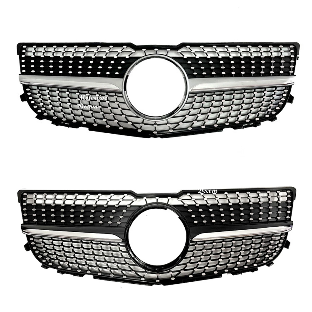 

Алмазная решетка для Mercedes Benz X204 Серебристая/Черная передняя решетка X204 GLK CLASS GLK250 GLK350 2013 2014 2015