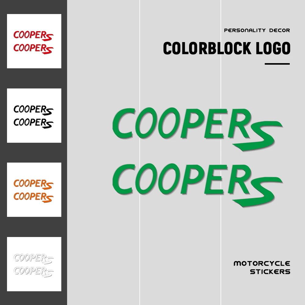 

Motorcycle Reflective Stickers Body Helmet Fuel Tank Waterproof Sign Decal for BMW COORERS coopers cooper s LOGO Sticekr