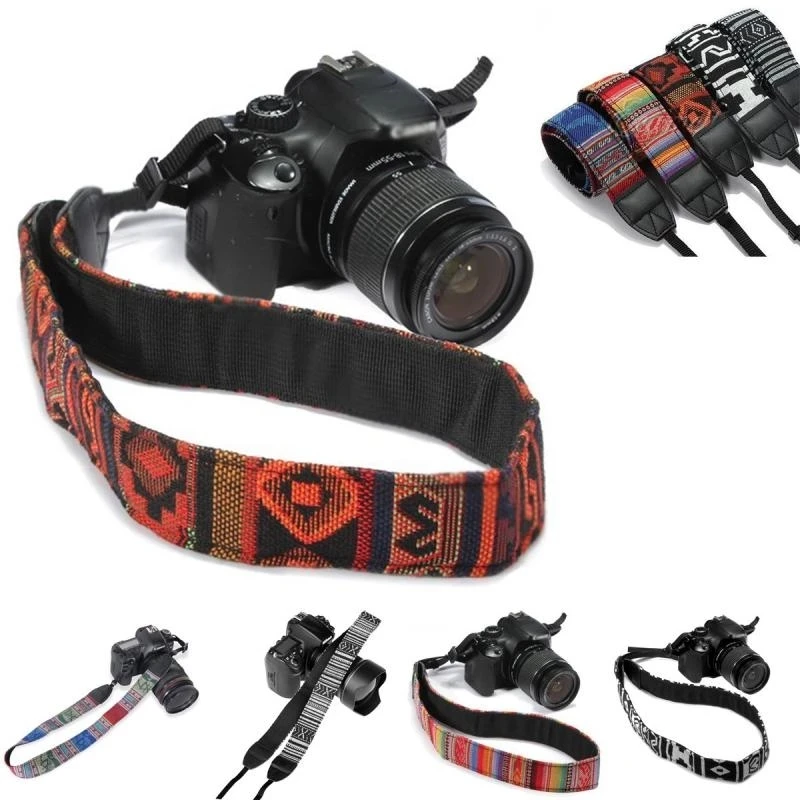 

Universal Adjustable Camera Shoulder Neck Strap Cotton Leather Belt For Canon Nikon Sony DSLR Cameras Strap Accessories