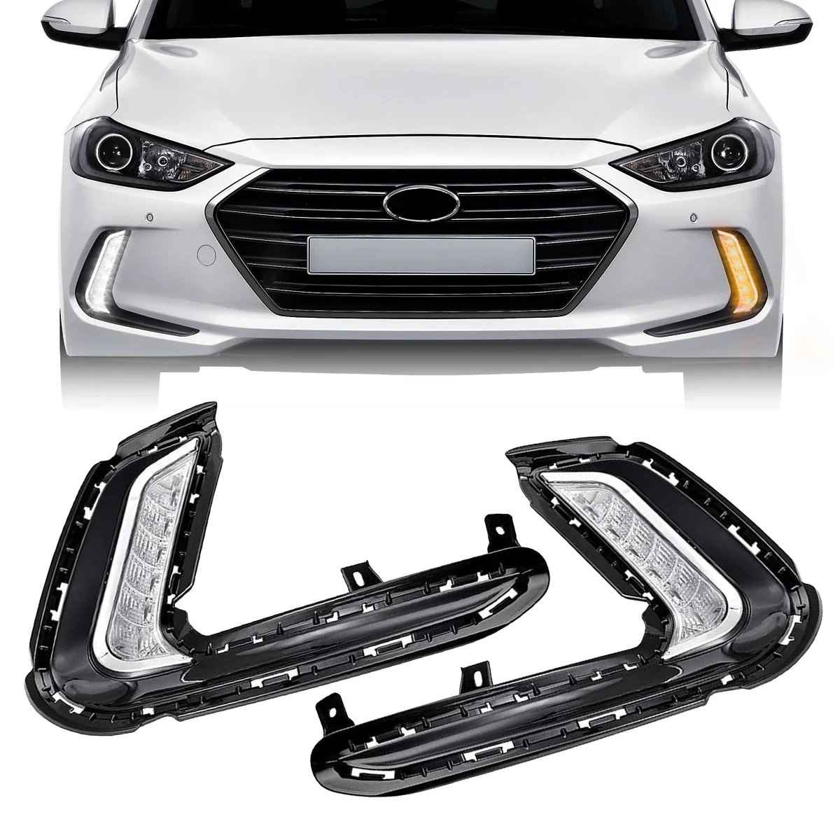 Лампы противотуманные для Hyundai Elantra 2016 2017 2018 DRL