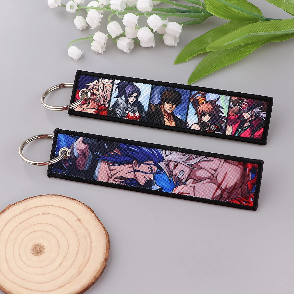 

Dungeon & Fighter Embroidered Key Tag Anime Keychain for Car Motorcycles Keys Holder Keyring Fashion Jewelry Accessories Gifts