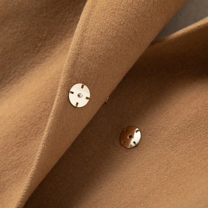 Двустороннее шерстяное пальто в Корейском стиле женские шерстяные ручной работы