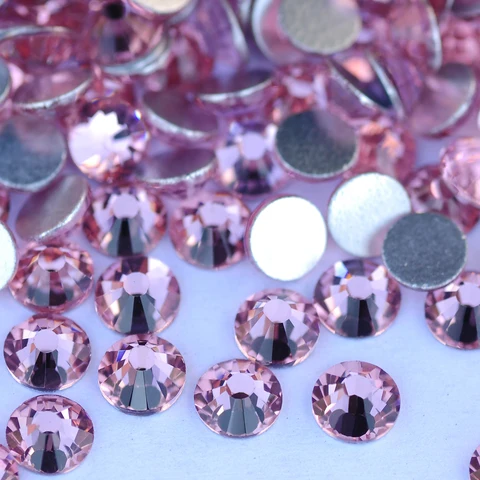 HiSwaro 5A Светлая Роза Плоские Стразы для Декора