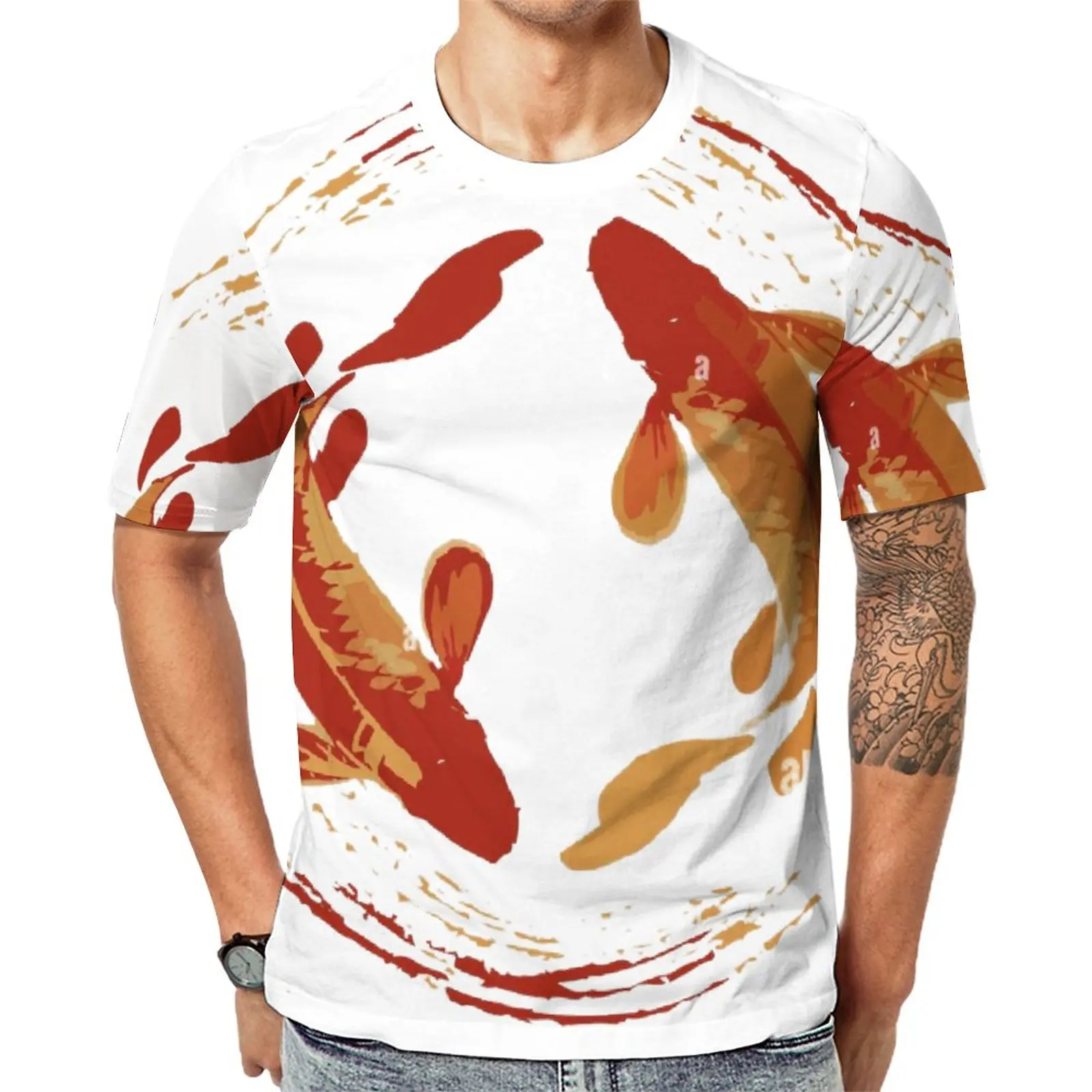 

Couple-of-koi-fish-in-japan-or-china-art-style-for-luck-prosperity-and-good-fortune-2A7B8AT Top Quality Tshirt High Quality Ac