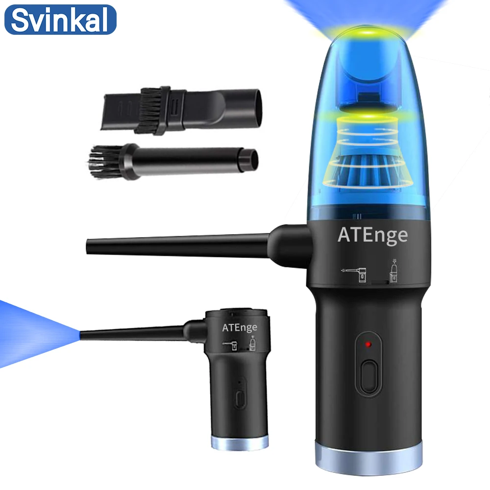 electric air blower mini car vacuum cleanercordless air duster for keyboard computer cleaning scraps for laptoppianosofa gap free global shipping