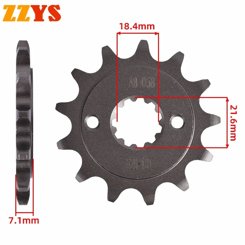 Передняя Звездочка для мотоцикла 520 13T 14T зубчатая шестерня Honda Road CBF250 04-05 CBX250 Twister