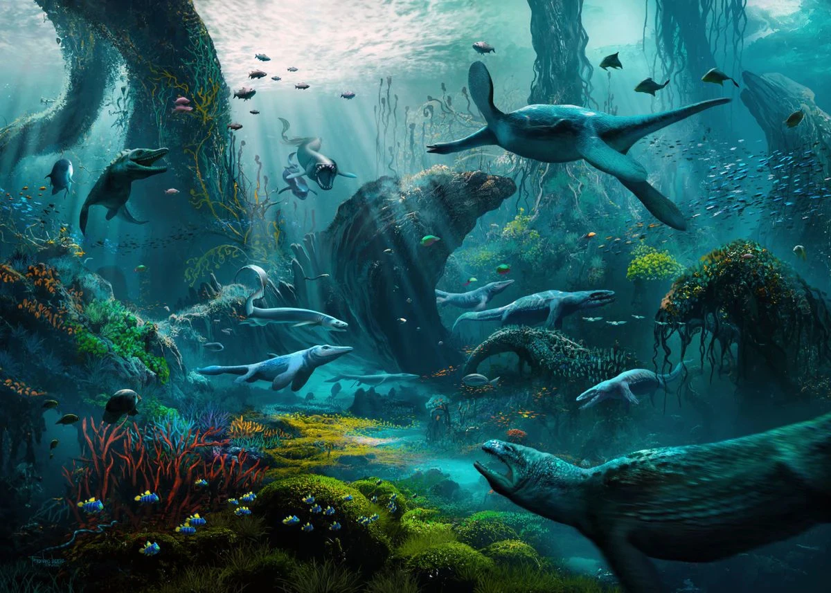 

Настенное панно "Динозавры", печать на холсте