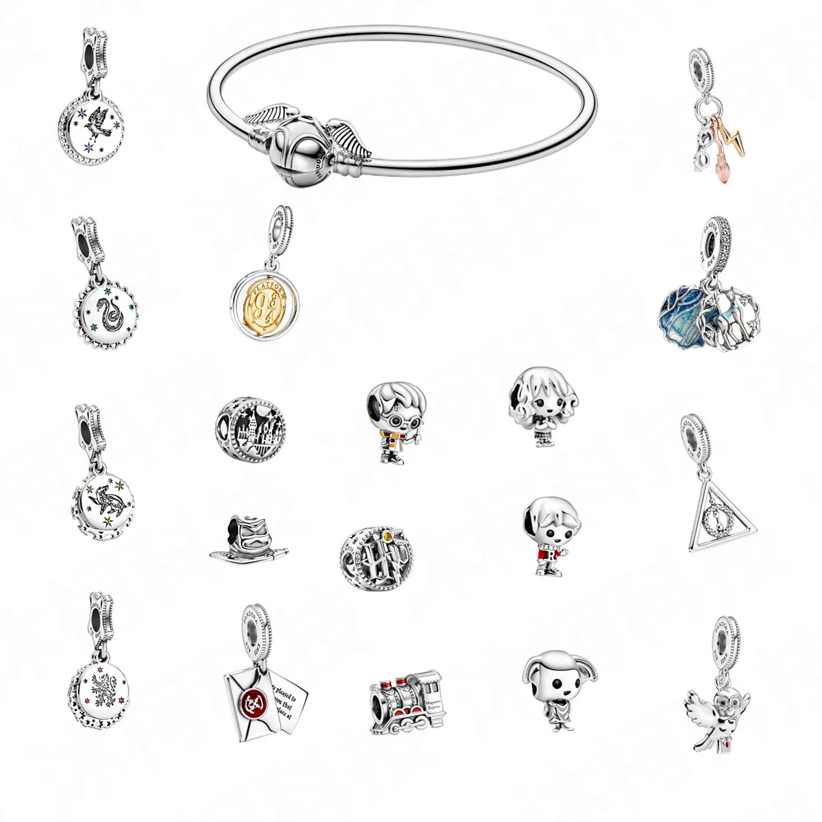 

2022 Kawaii Disney Potter Dobby Series New Arrival Pandora Charms Fit Jewelry Bracelet Beads DIY Women Girl Gift Free Shipping