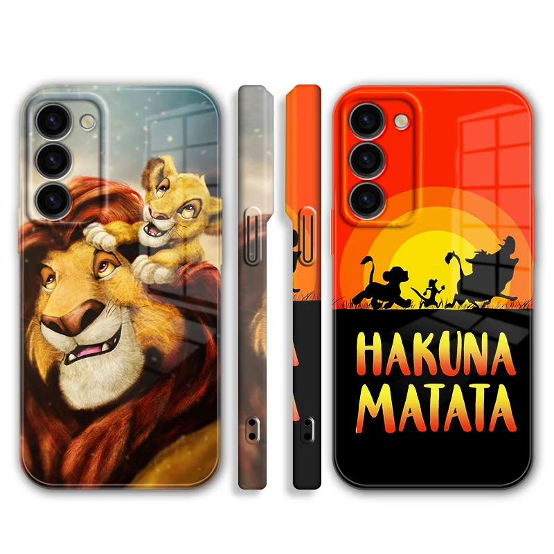 

The Lion King Feilin Film Luxury Cover For Samsung S23 S22 Ultra A54 A34 A14 A73 A53 A13 A22 A12 Hard Phone Case Coque Capa
