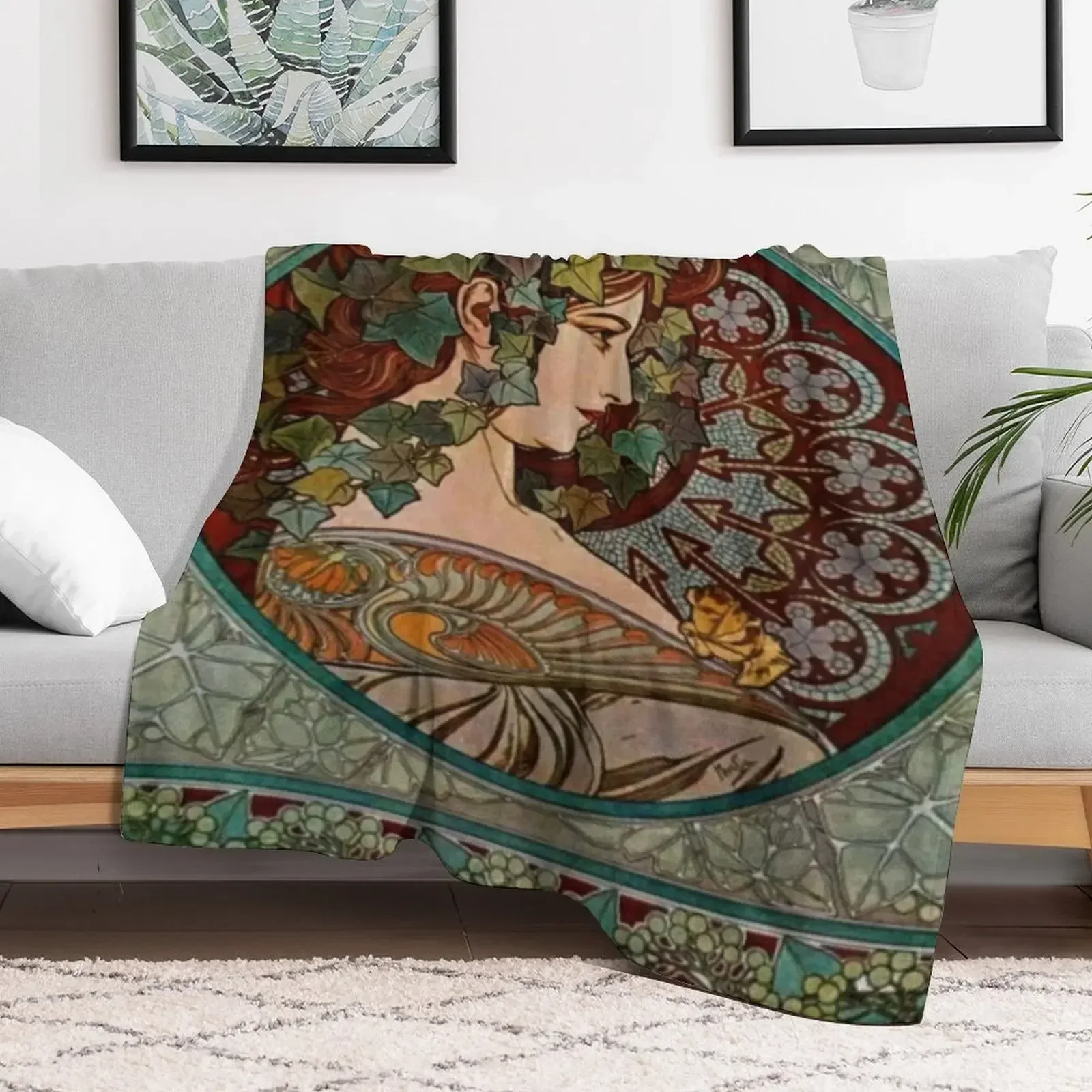 Плед Alphonse Fly-lvy 1860-1939 одеяло для дивана и кресла