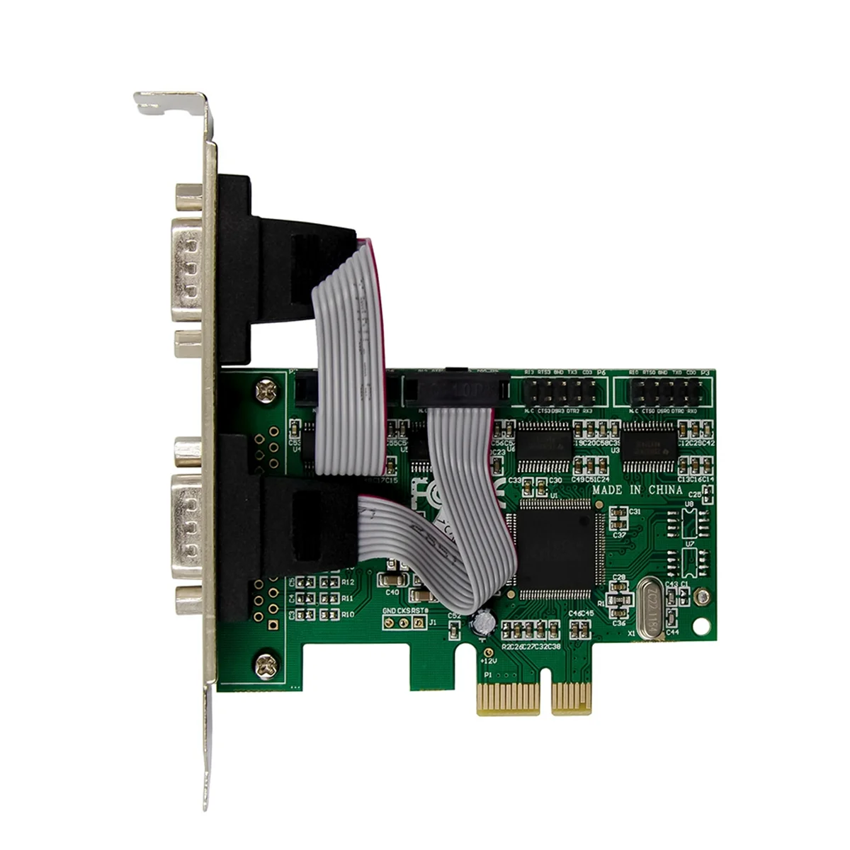 Плата расширения ST310 PCIe X1 CH384L Стандартный штыревой порт RS232 COM