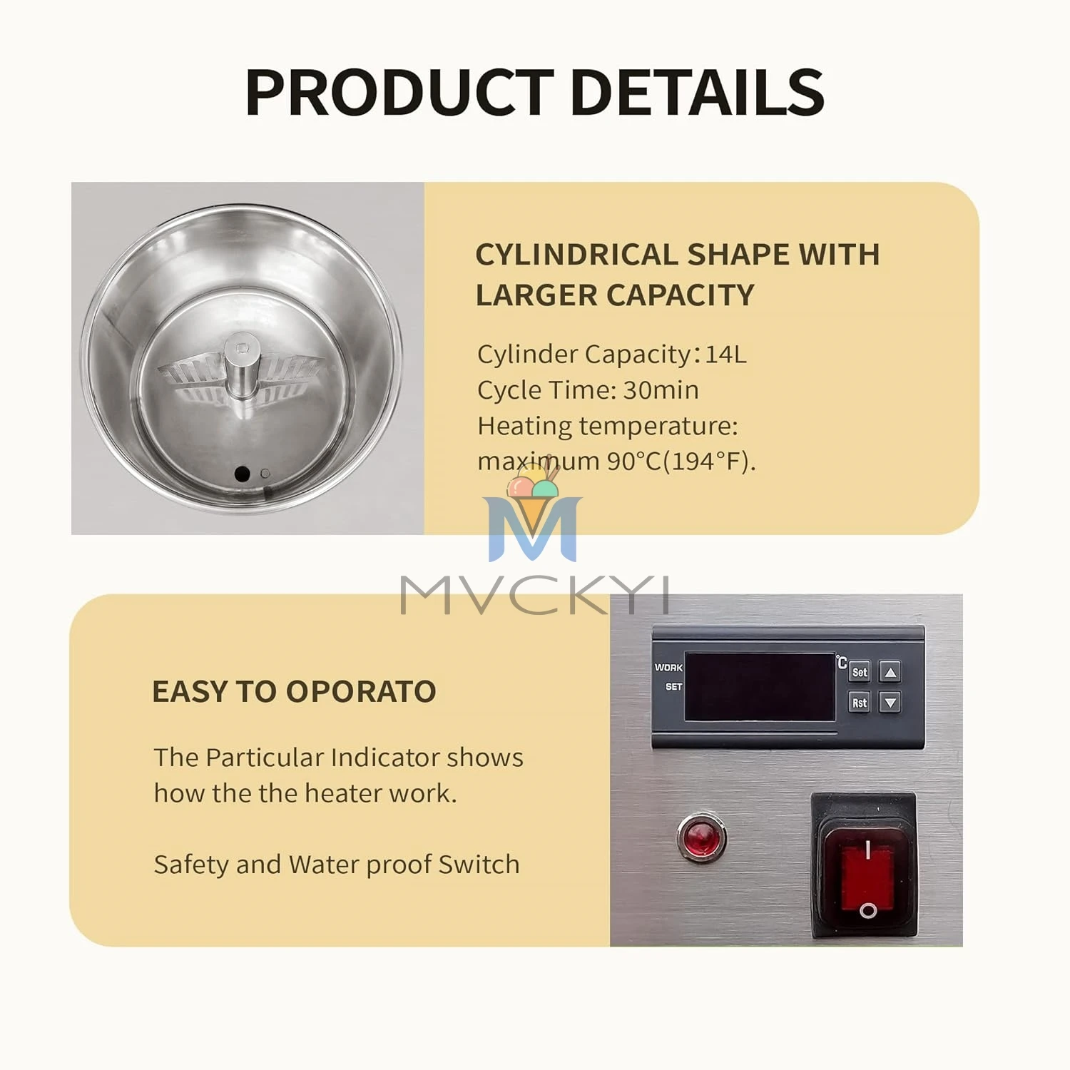Мини-машина для пастеризации молочных продуктов Mvckyi 14 л макс. 85 ° C Htst Йогурт