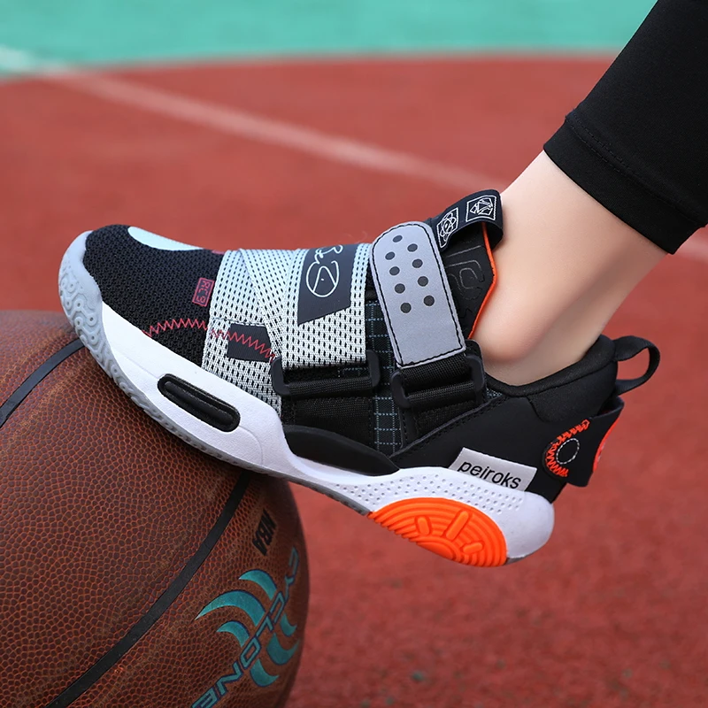 2022 Children Shoes Basketball Shoes For Kids Child Boy Basket Trainer Shoes Sneakers Thick Sole Non-slip Children Sports Shoes