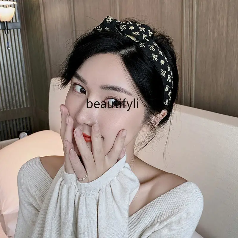 

zqBow Headband Niche Headband Versatile Wide Face Hair Accessories