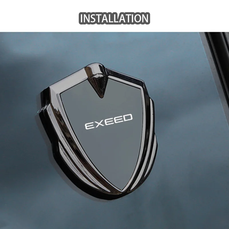 Фото Для Chery Exeed LX VX TXL RX 2025 аксессуары кузов автомобиля металлический щит декоративная наклейка модификация эмблема №1