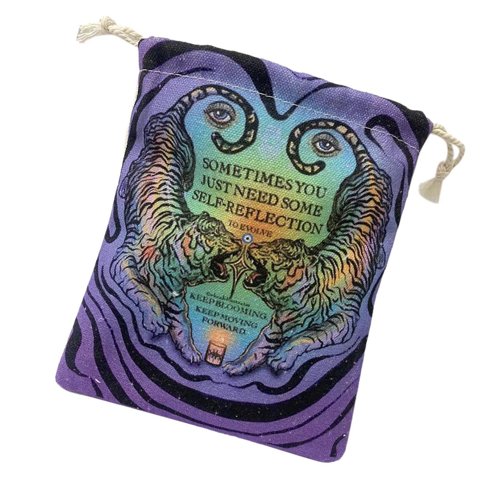 

Tarot Cards Fabric Bag Drawstring Tarot Bag Lion Pattern Lion Pattern Tarot Bag Pouch Tarot Card Deck Holder For Tarot