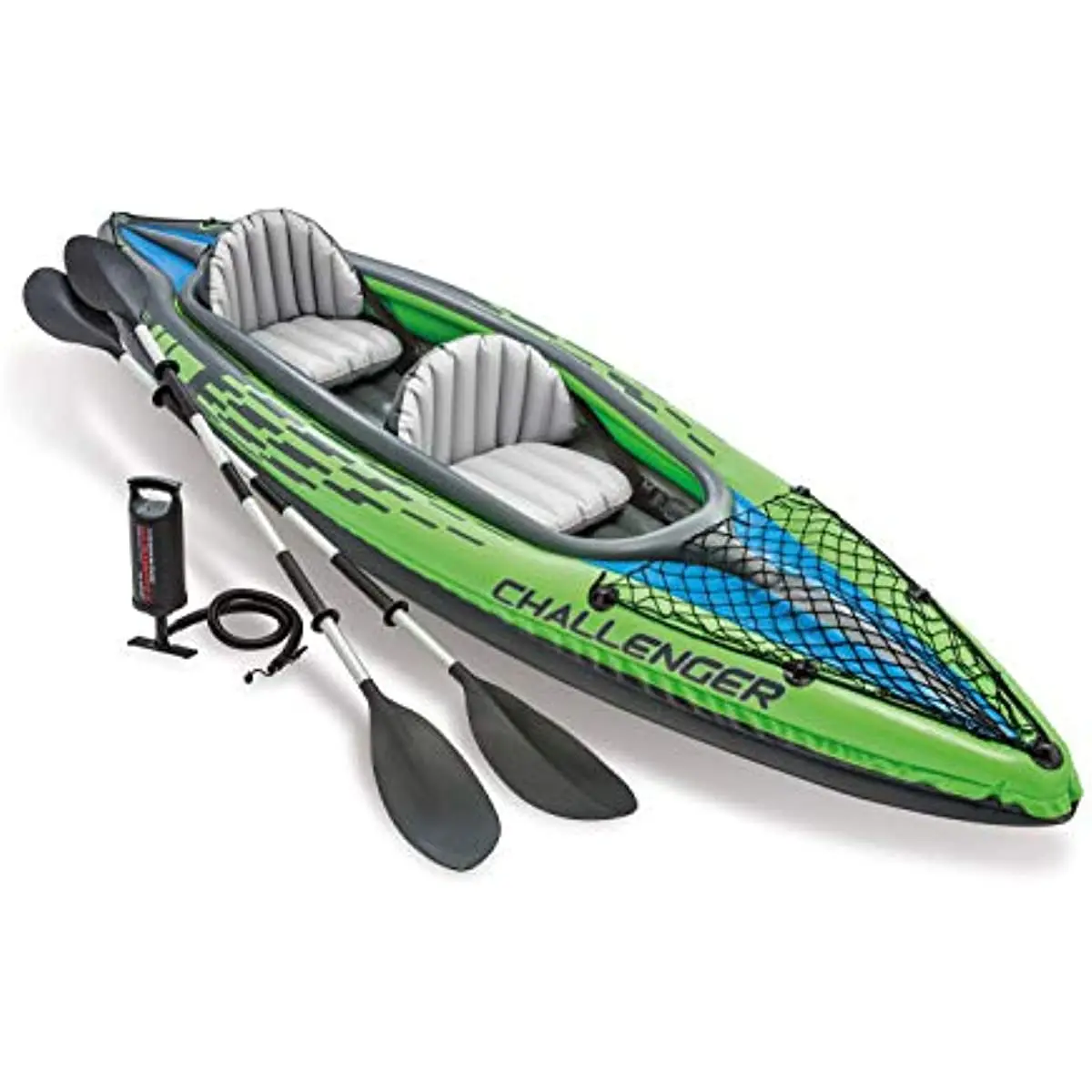 

Challenger Kayak, Inflatable Kayak Set with Aluminum Oars and High Output Air-Pump