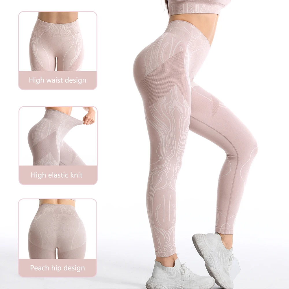 

Pantalon de Yoga taille haute pour femmes, collant de Sport, de course, Fitness, sans couture