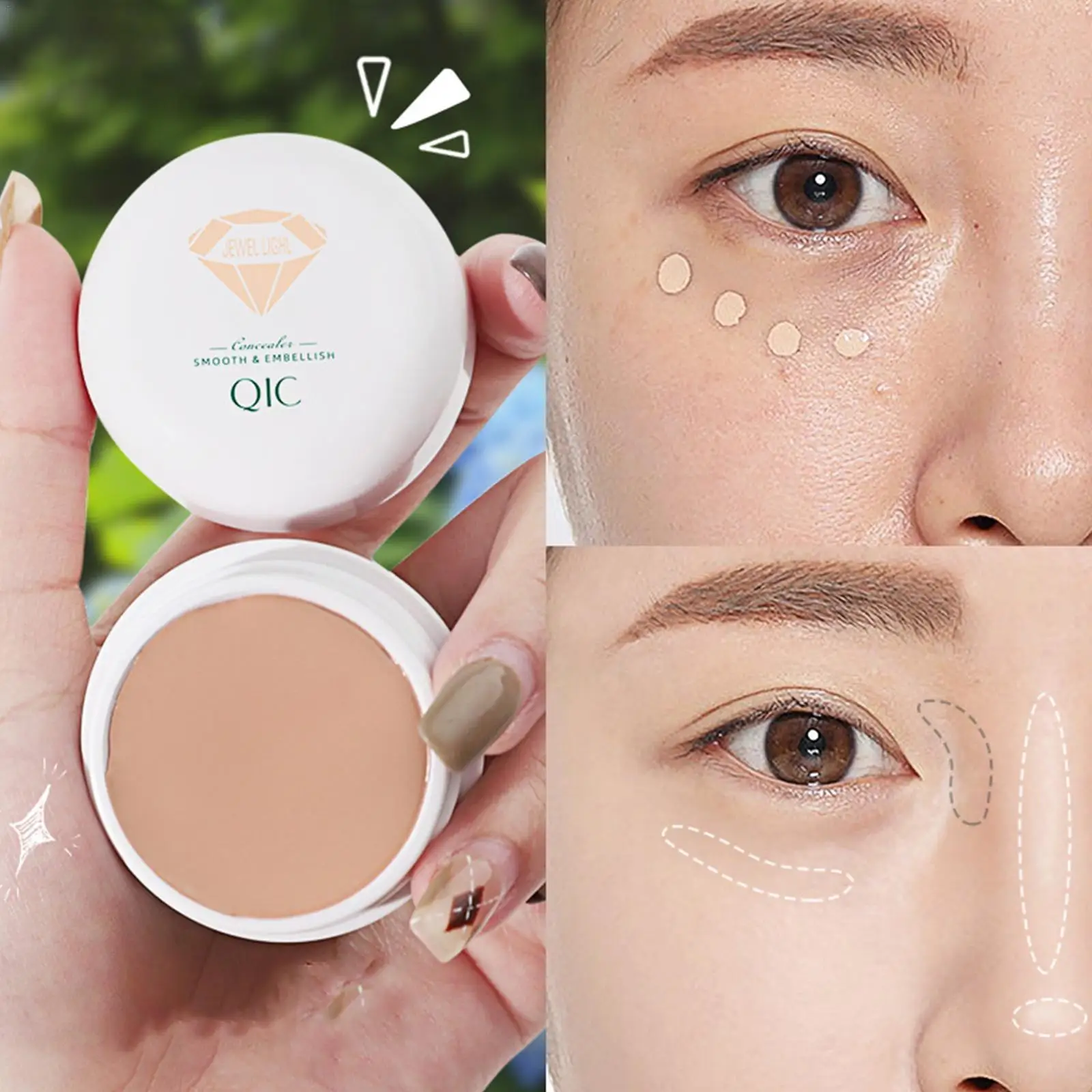 

Skin Concealer Foundation Face Makeup Long Lasting Full Coverage Marks Dark Circles Foundation Concealer Acne Redness K7T8