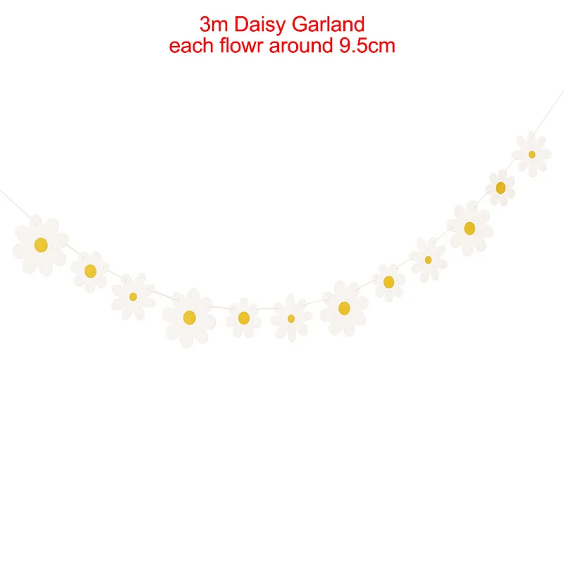 

Бумажная гирлянда с ромашками для детского праздника