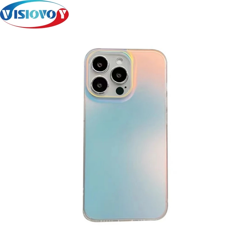 Красочные чехлы для телефонов с лазерным рисунком iPhone 15 14 13 Pro Max матовые