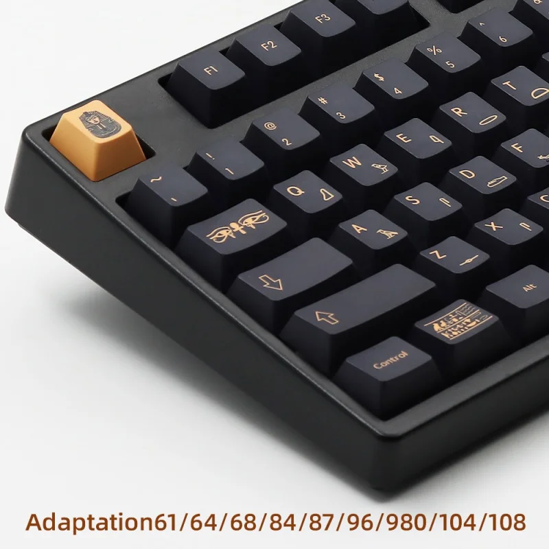

128 Keys Pharaoh Theme Keycaps PBT Five Sides Sublimation Profile For GMK Cherry 64/68/84/96/104MX Switch Mechanical Keyboard