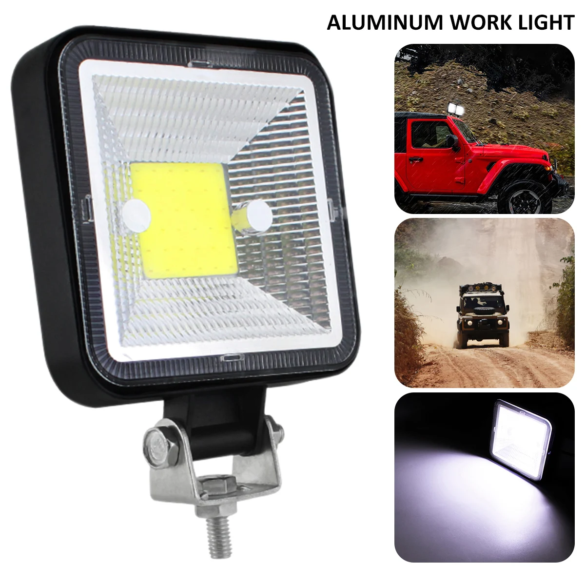 

Car LED Driving Light Square LED Work Light Adjustable 3in Automotive Fog Light Waterproof COB Auto Truck Front LED Spot Light